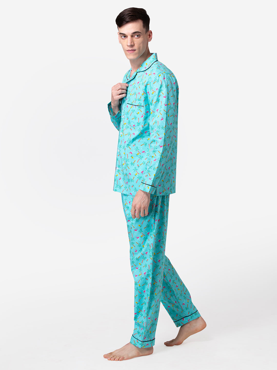 Pajama Suit Men Summer Satin Silk Pajamas Sets Sleepwear Family Pijama  Lover Night Suit Men Short Sleeve Casual Homewear Blue XXL (Blue Large)  (Blue L) : Amazon.com.au: Clothing, Shoes & Accessories